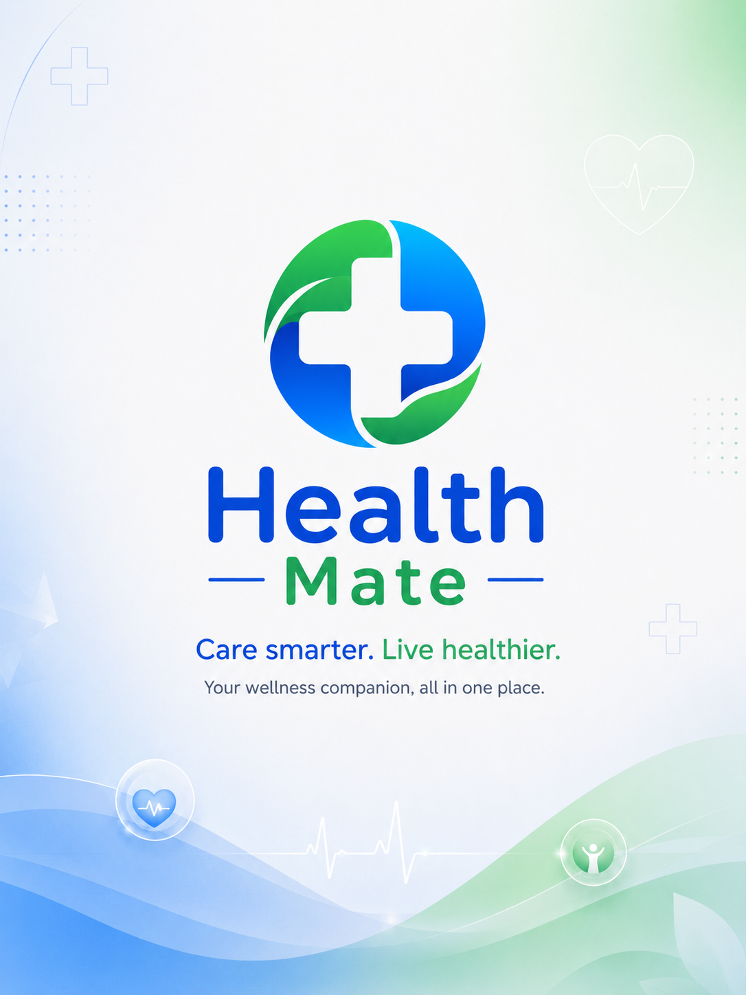 Health Mate app welcome screen